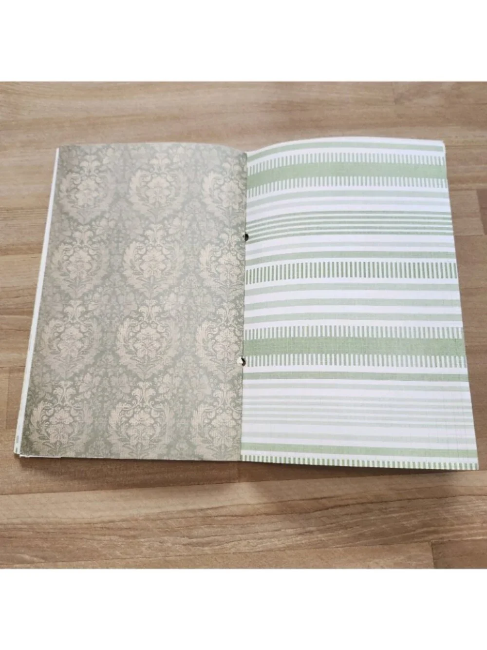Green Garden Theme Junk Journal Booklet Blank Handmade 8.5 x 5.5